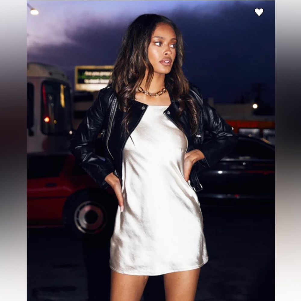 Princess Polly Silky Slip Mini Dress Champagne